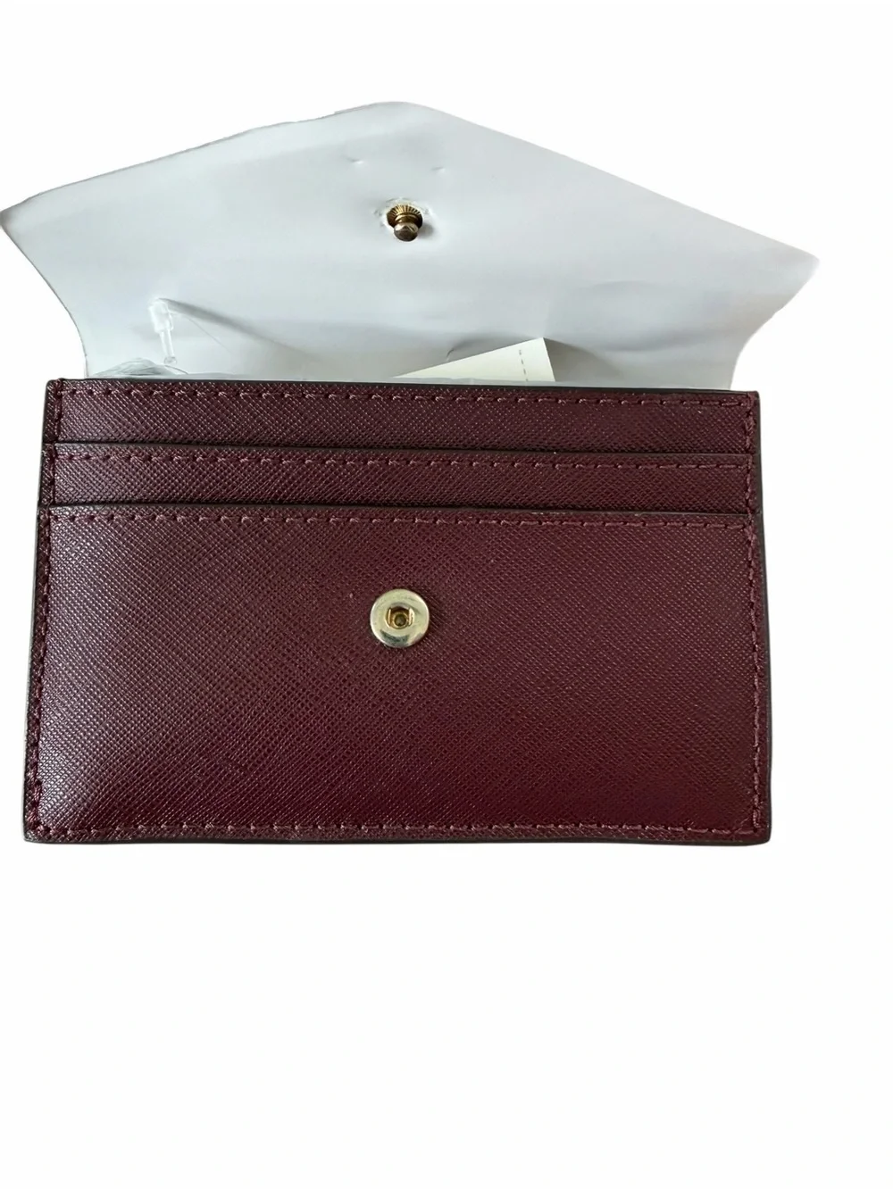 Michael Kors Merlot Leather Envelope Style  Card Holder